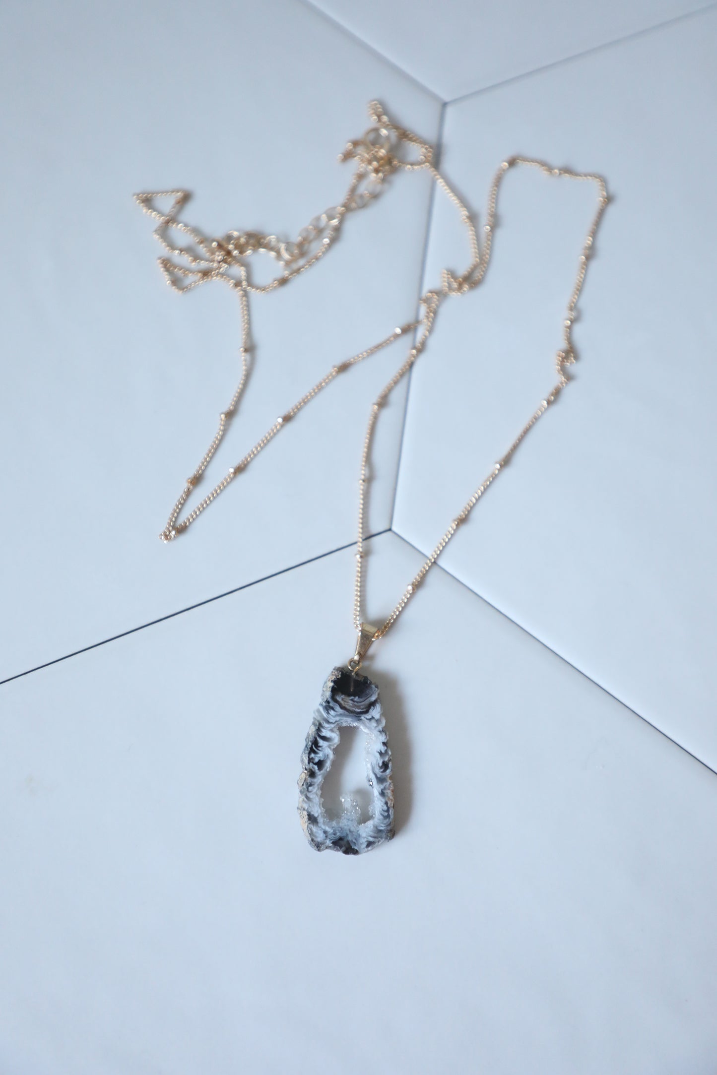 Collar de rebanada de geoda - Mármol