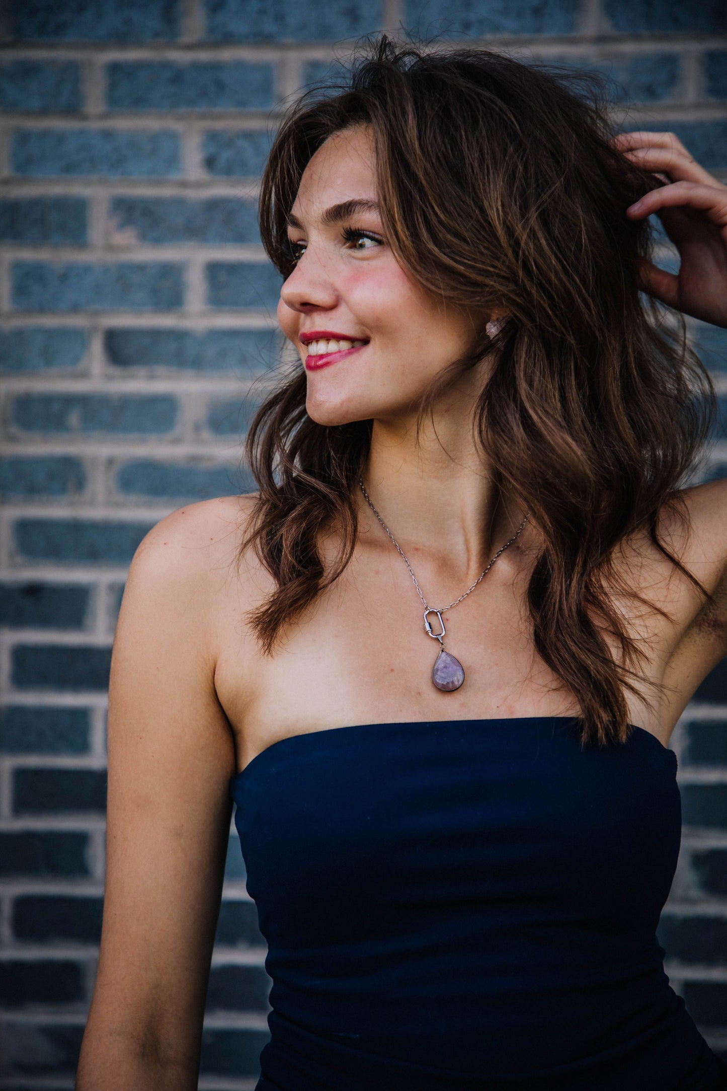 Amethyst Drop Necklace