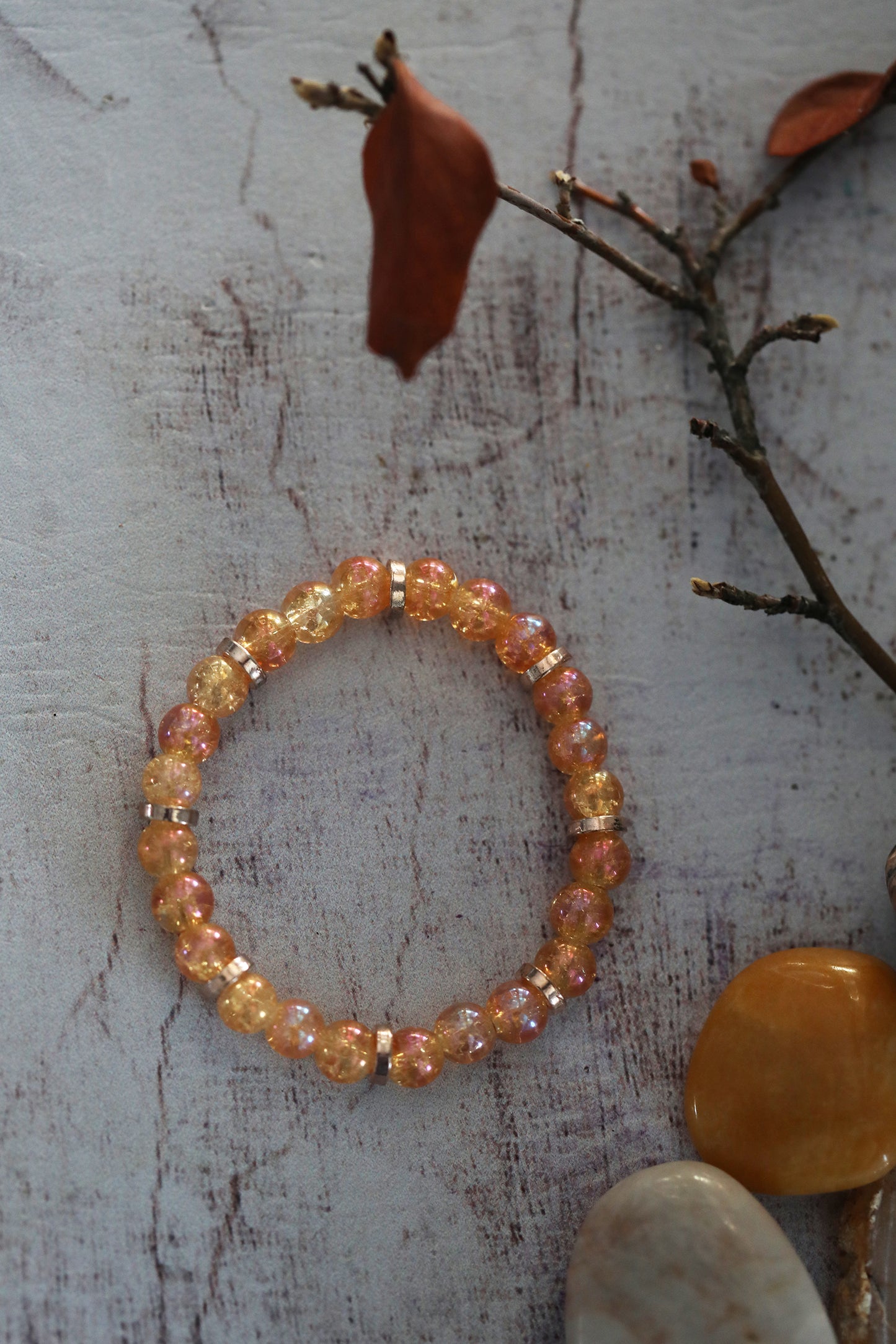 Beaded Bracelet - Begonia