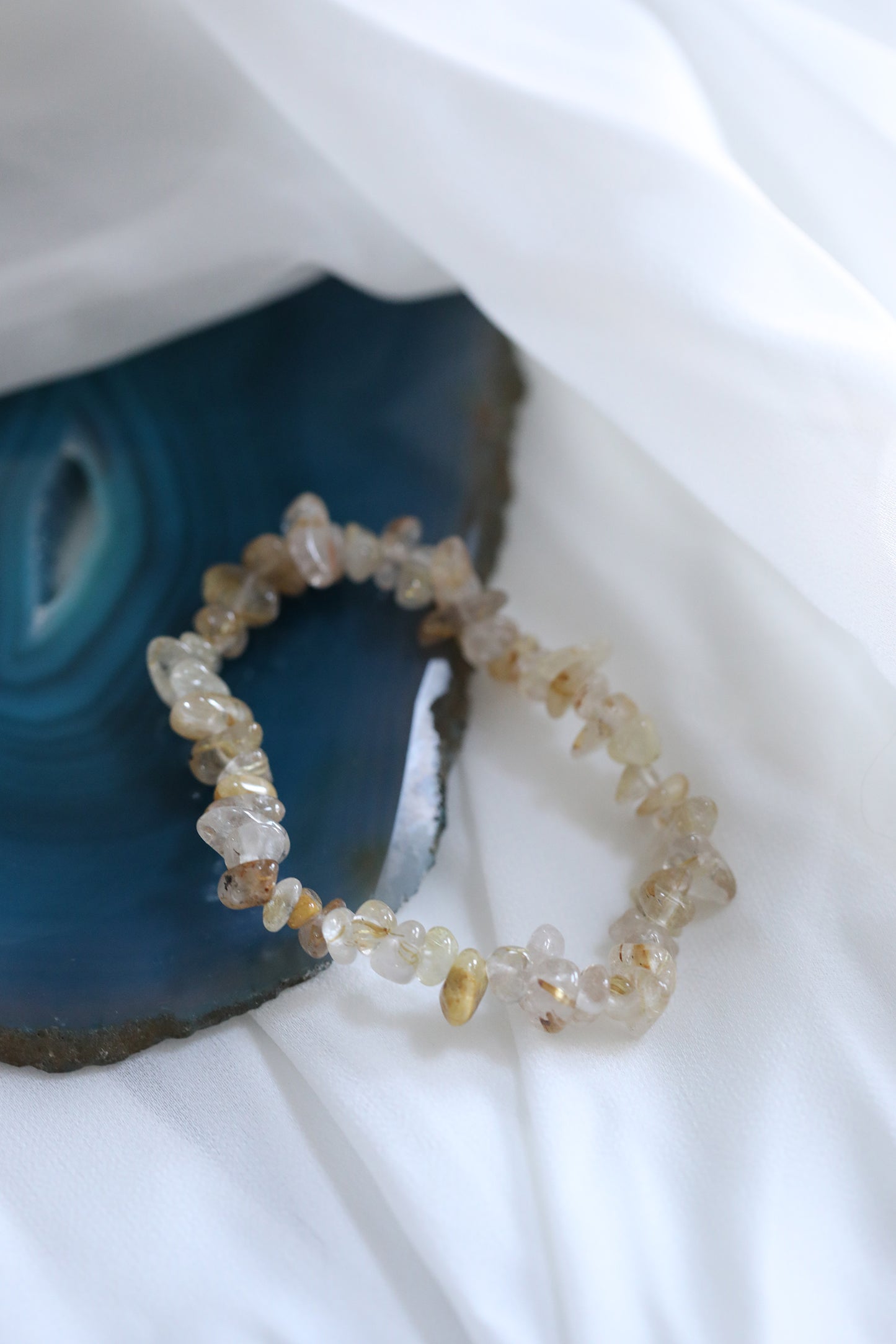 Chip Bracelet - Rutilated Quartz Agate