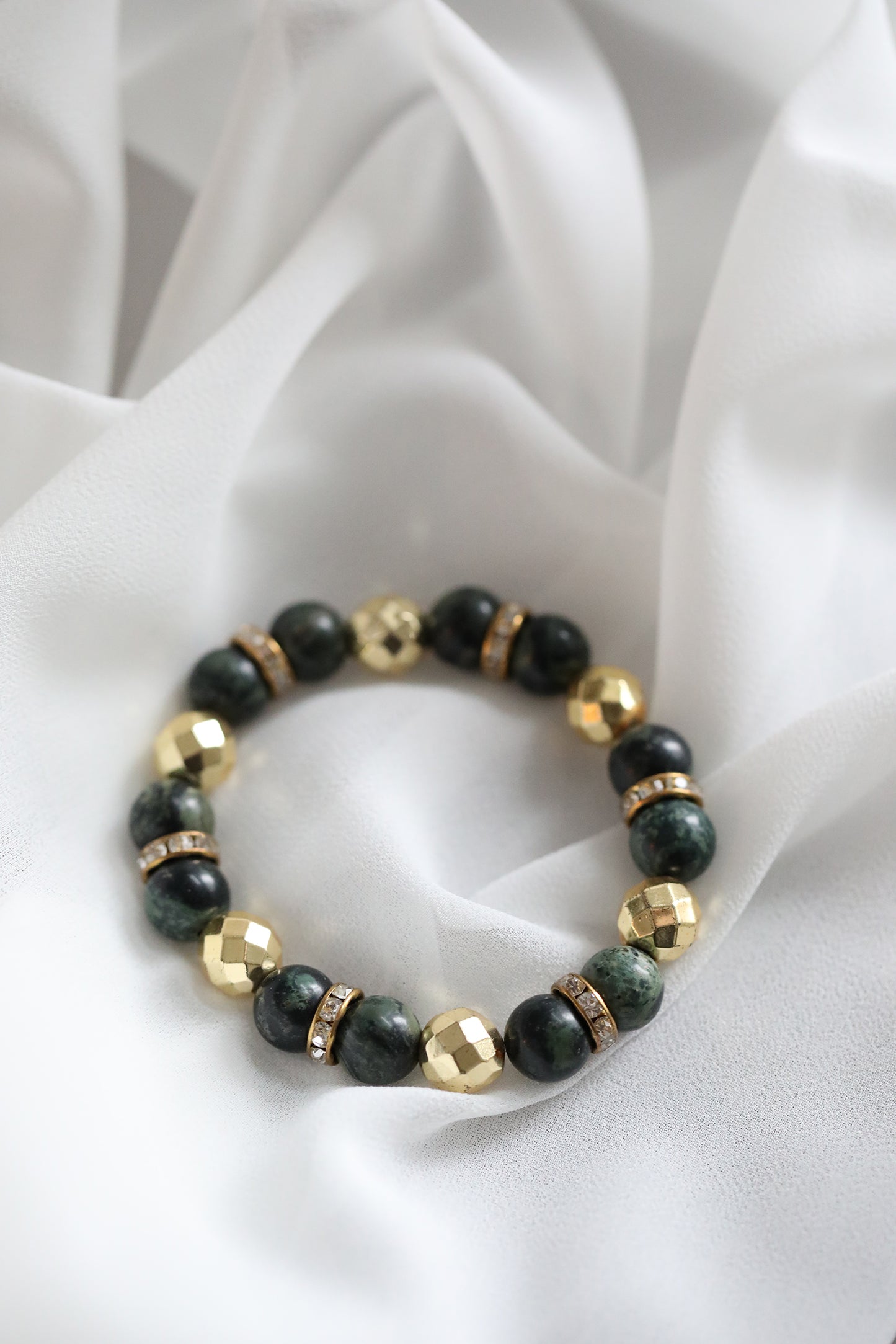 Beaded Bracelet - Forest Gold