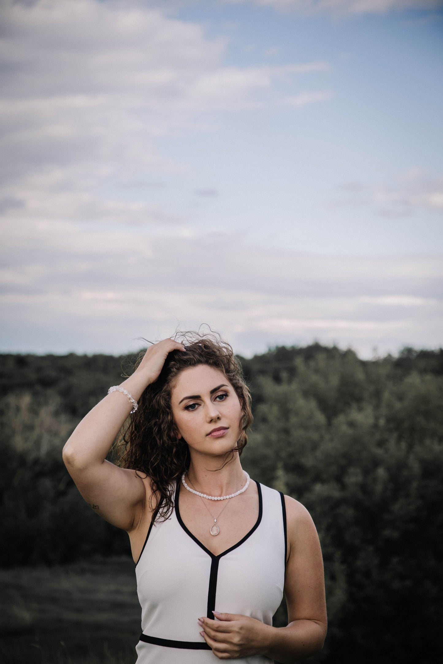Raw Quartz Teardrop Necklace
