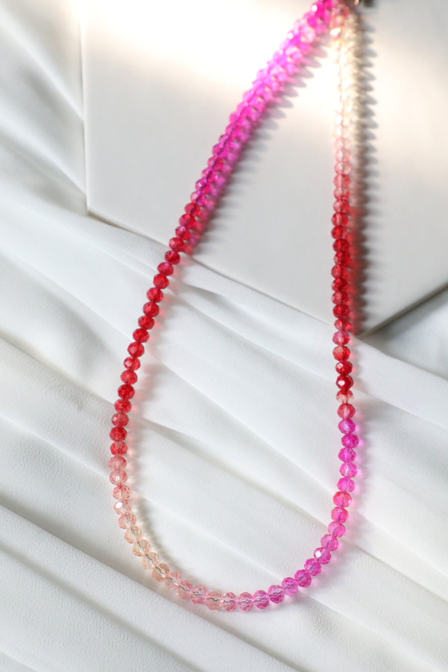 Ombre Rose Crystal Necklace