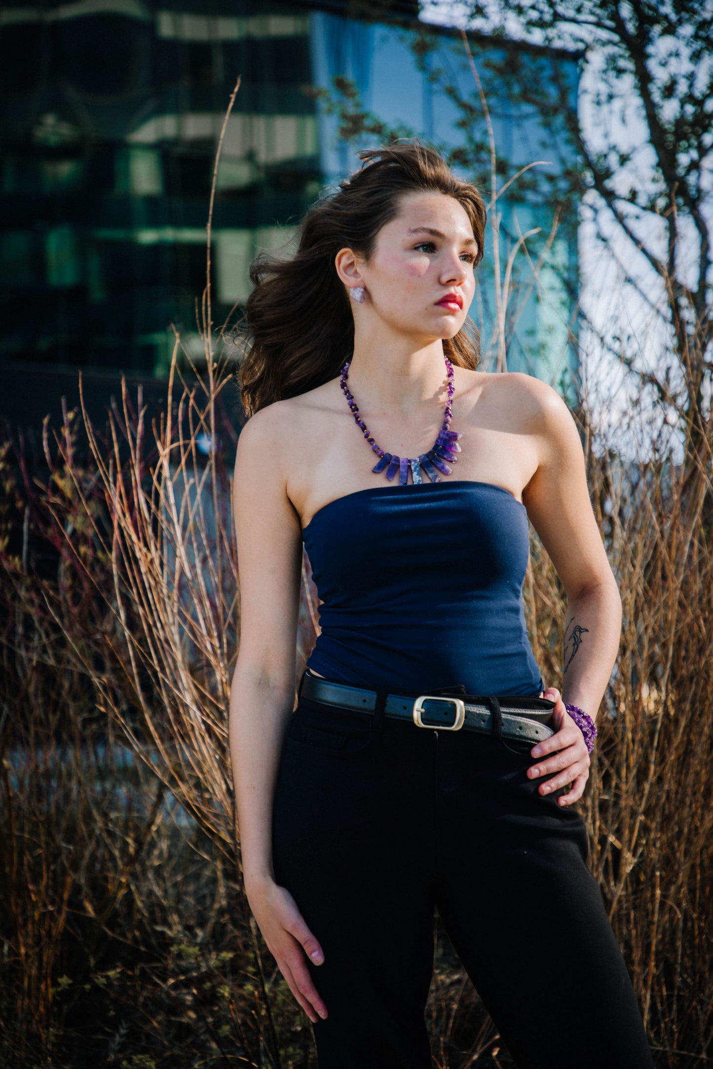 Amethyst Statement Necklace
