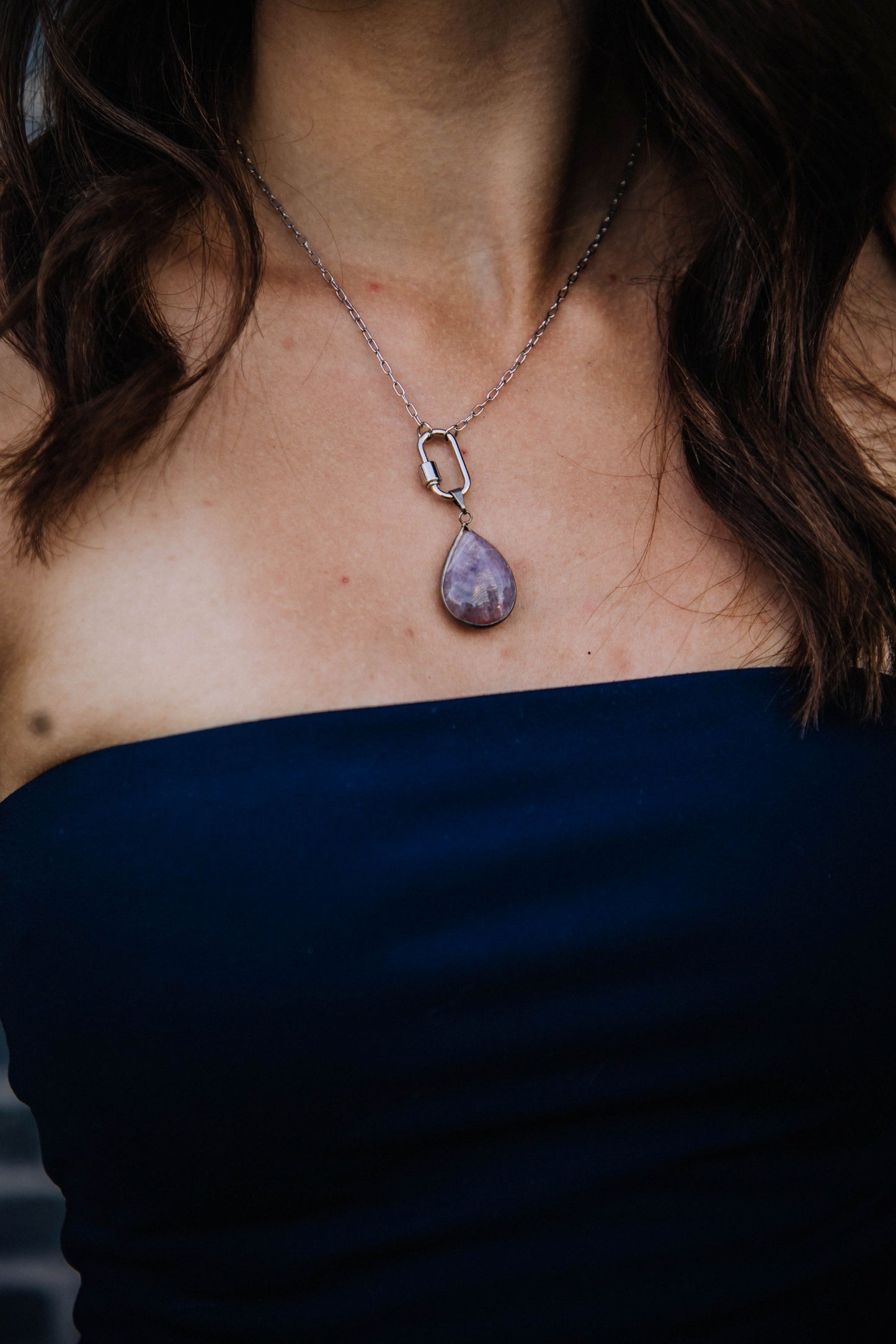 Amethyst Drop Necklace