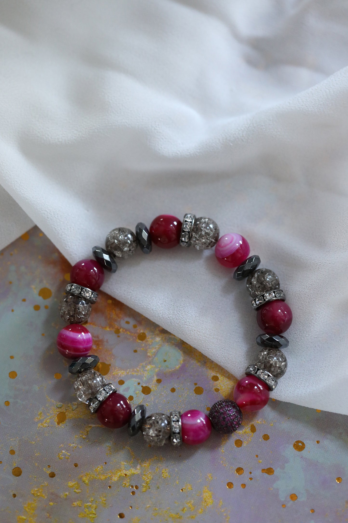 Beaded Bracelet - Mystic Pink