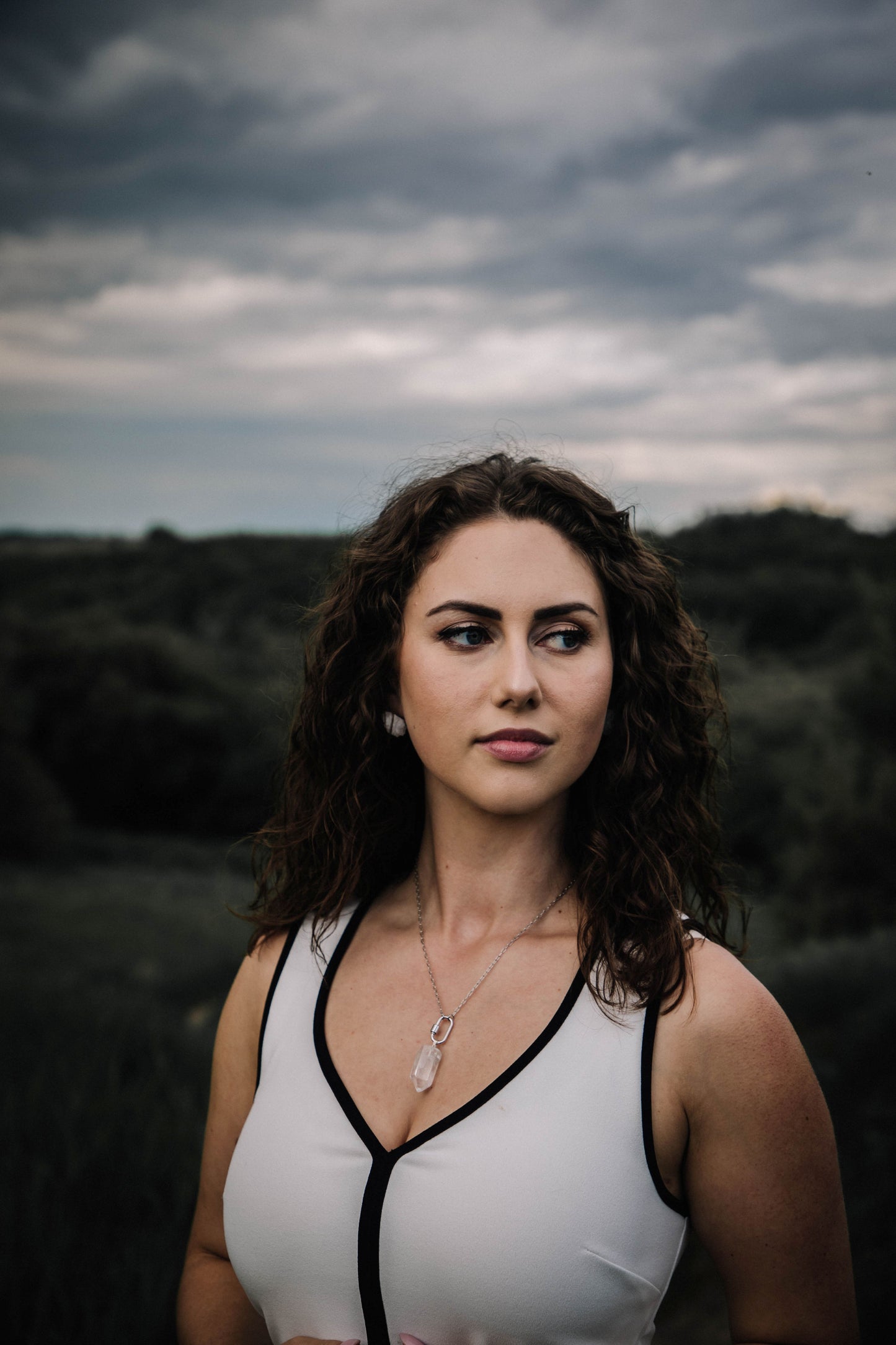 Raw Quartz drop Necklace