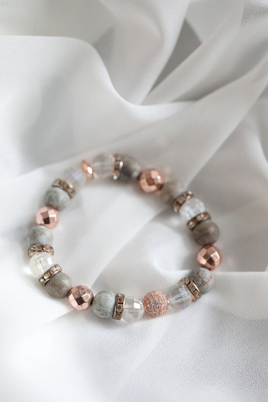 Beaded Bracelet - Rose Sparkle