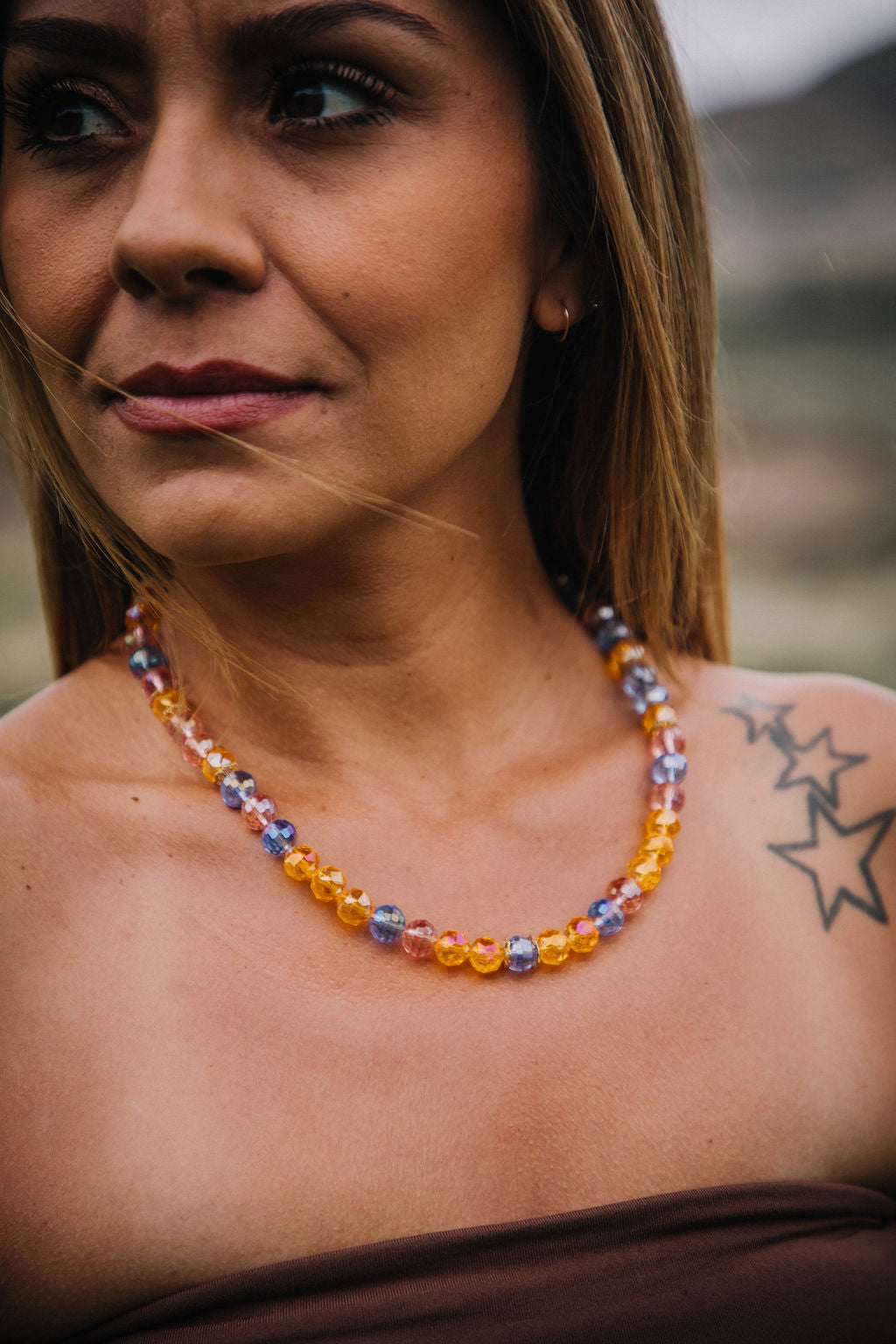 Crystal Embers Necklace and Bracelet Set