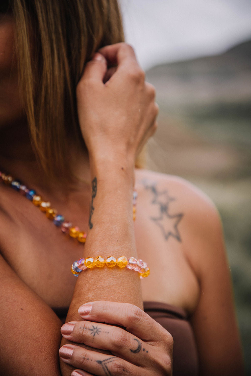 Crystal Embers Necklace and Bracelet Set