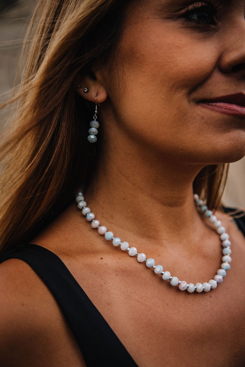 Soft Hues Necklace & Earrings Set