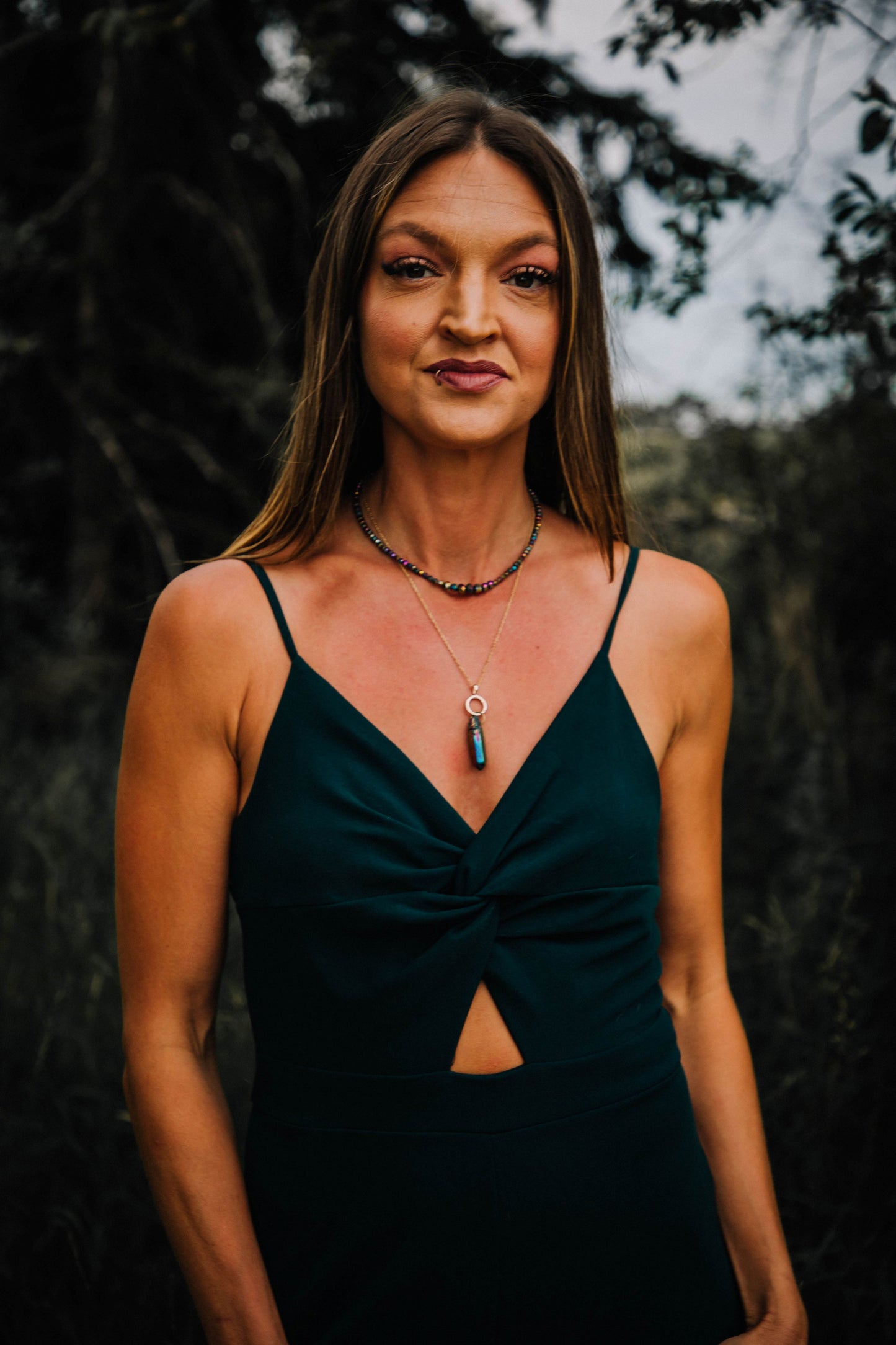 Titanium Crystal Choker Necklace