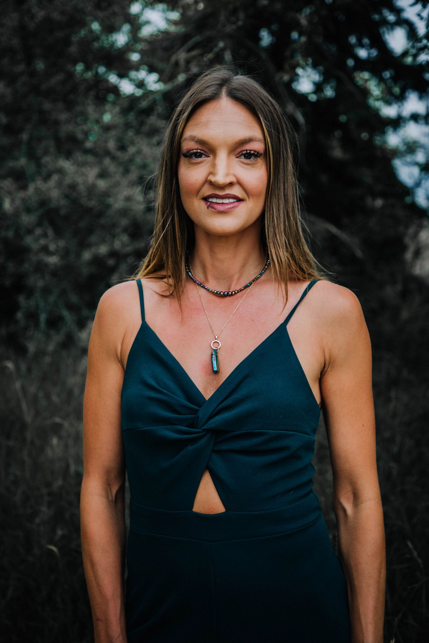 Titanium Crystal Choker Necklace