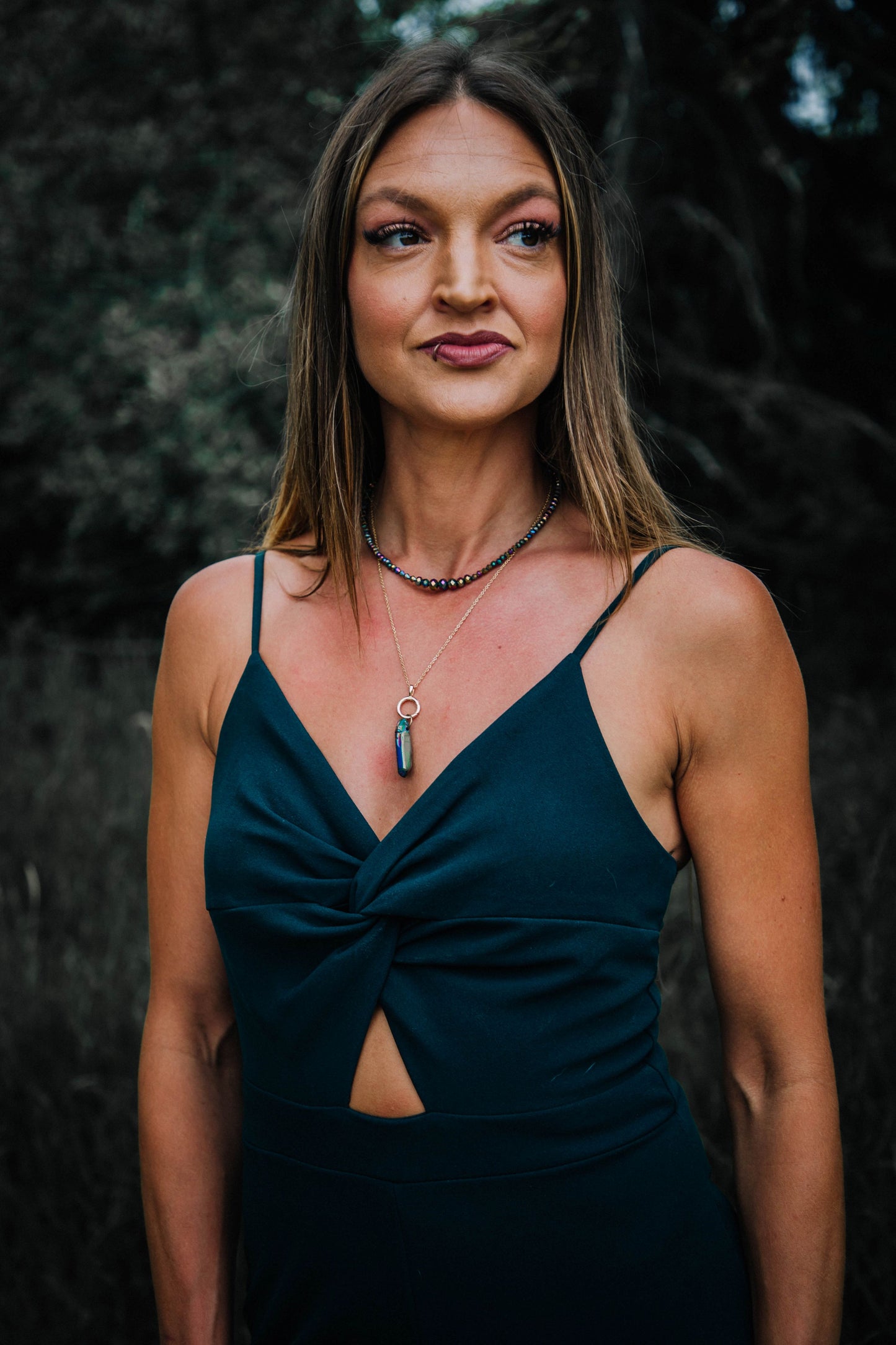 Titanium Crystal Choker Necklace