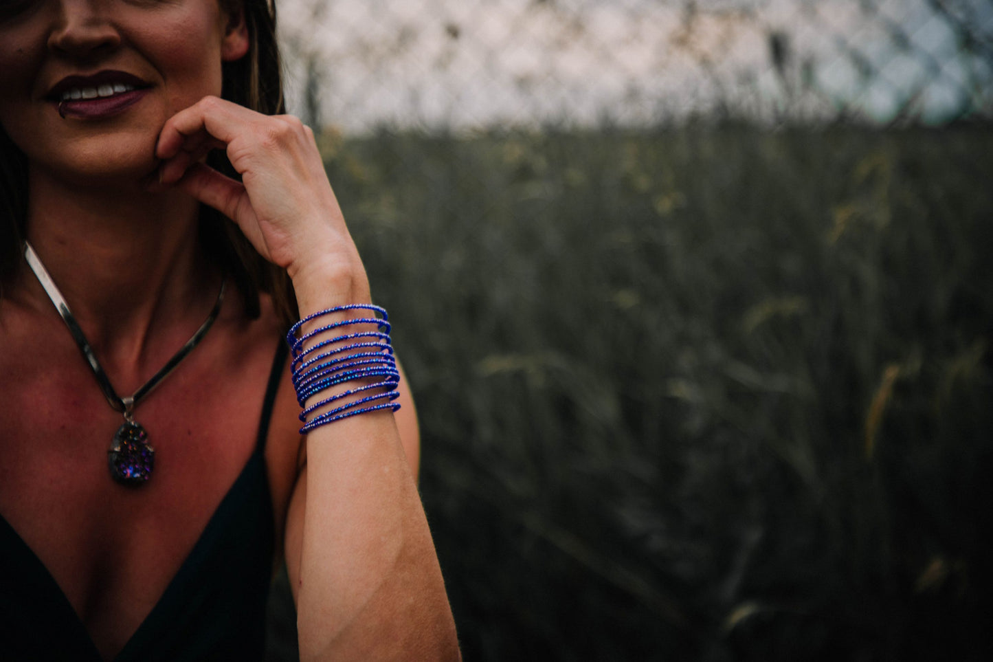 Sapphire Crystal Wrap Bracelet