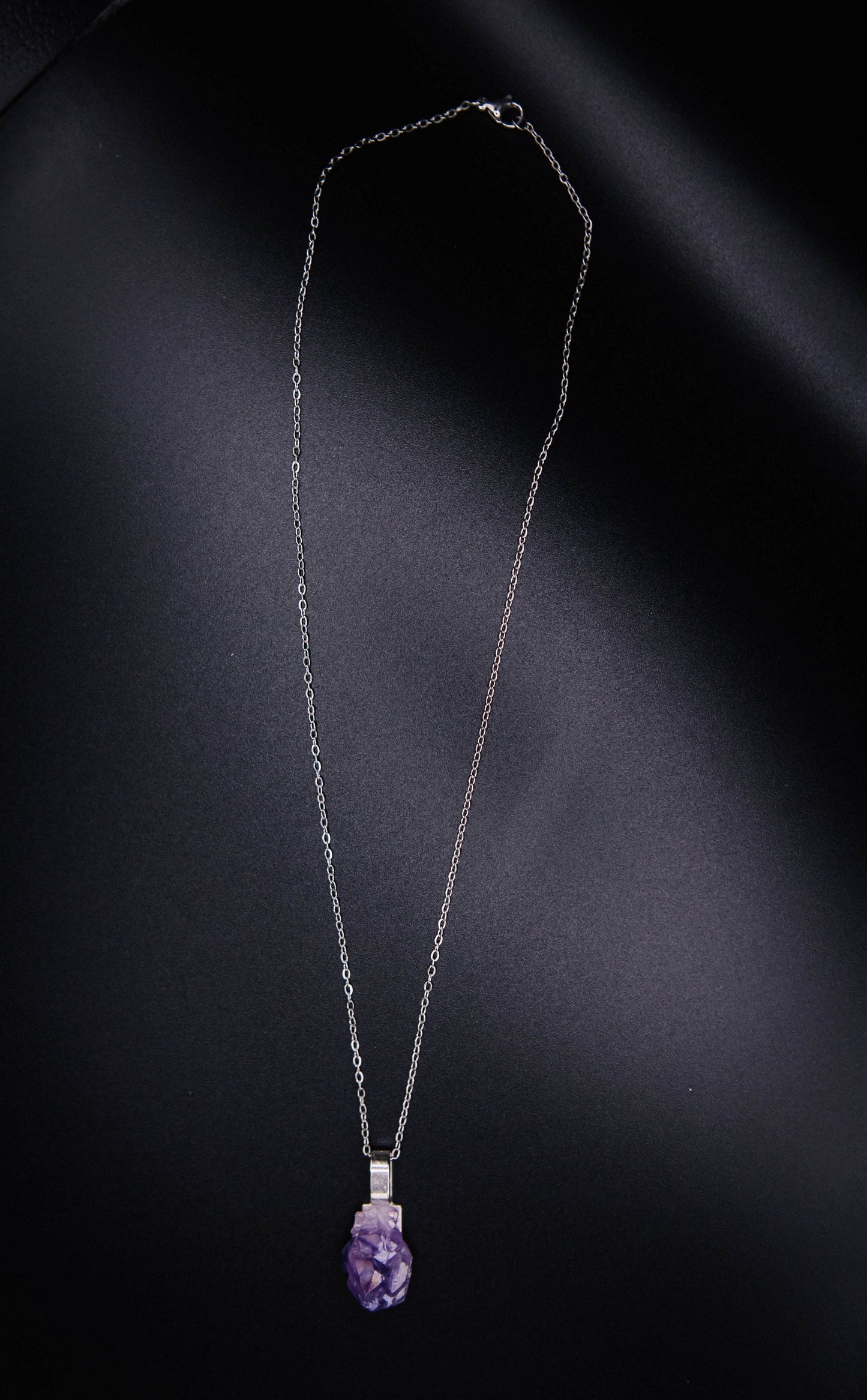 Aura Amethyst Necklace on Silver