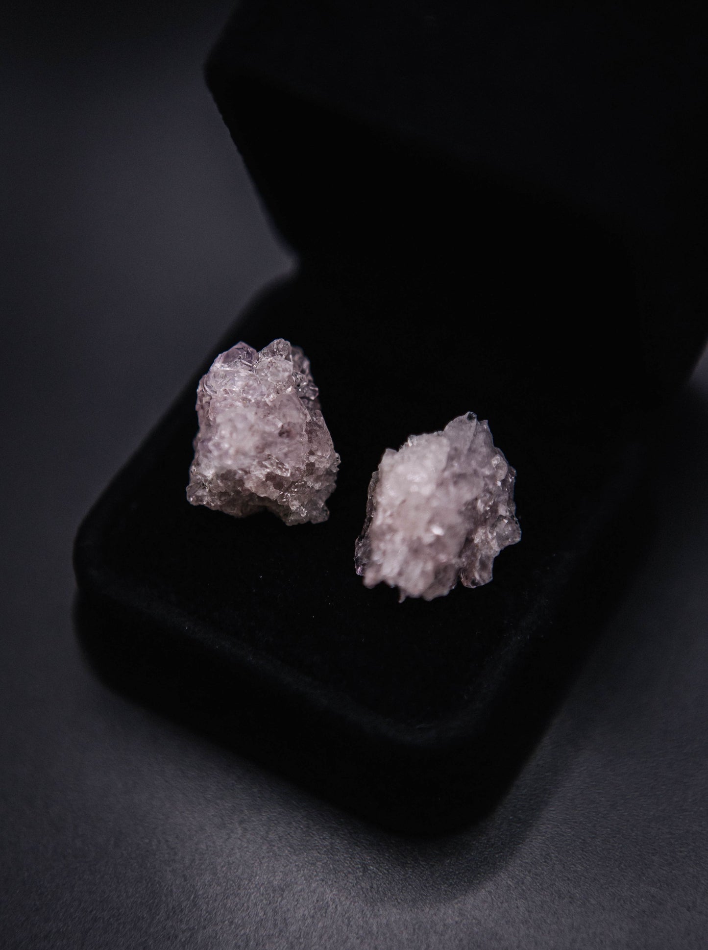 Raw Stone Amethyst Earrings