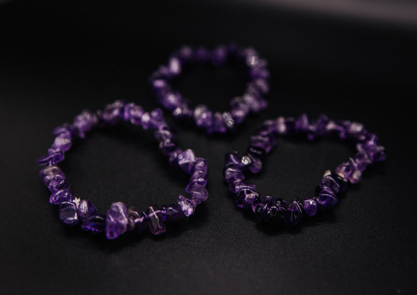 Amethyst Bracelets Chip (Set of 3)