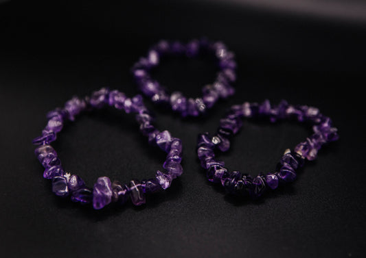 Amethyst Bracelets Chip (Set of 3)