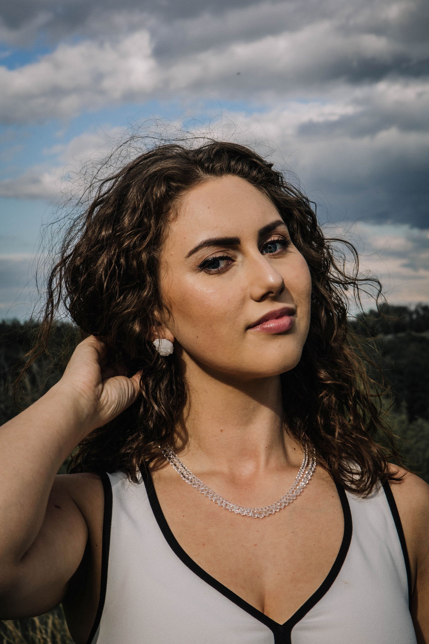 Raw Quartz Stone Earrings