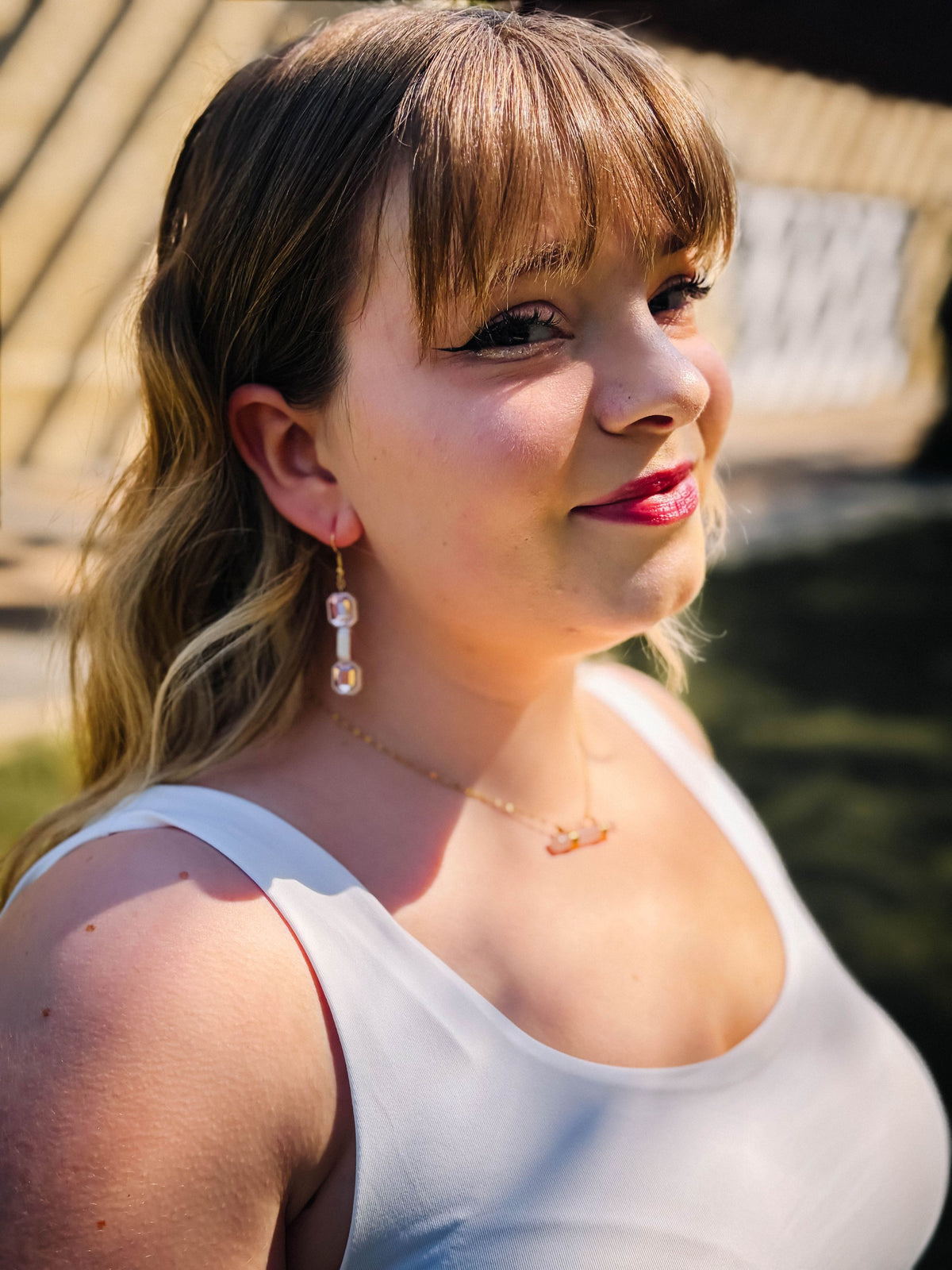 Rose  Quartz Sparkle Earrings