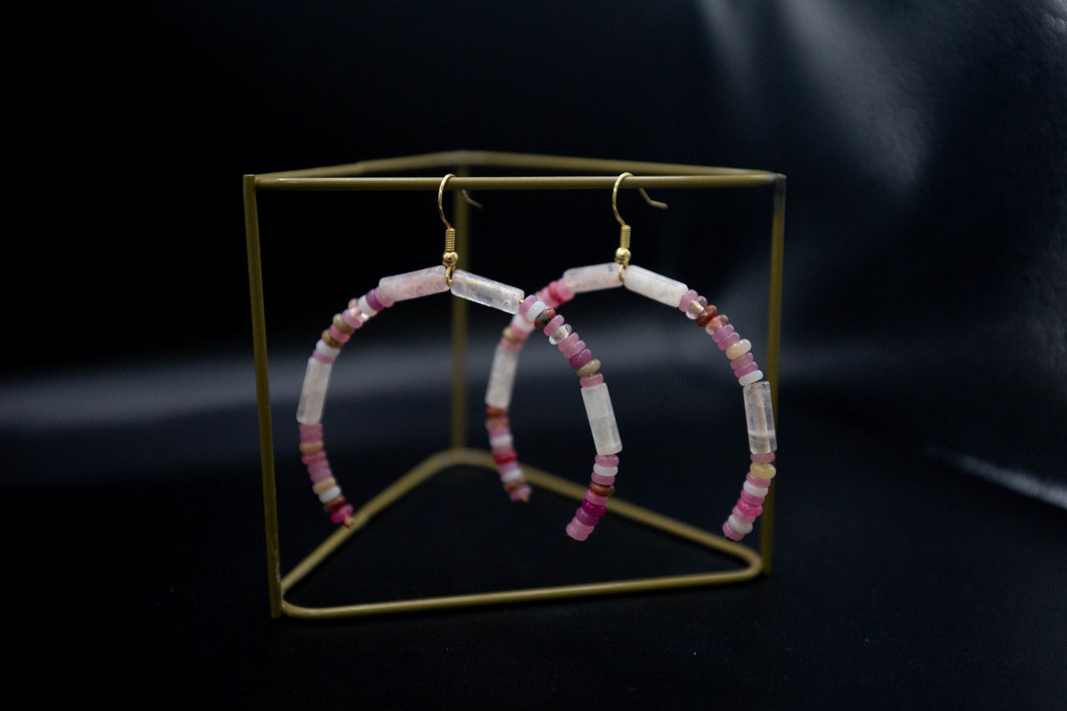 Rose Gemstone Earrings