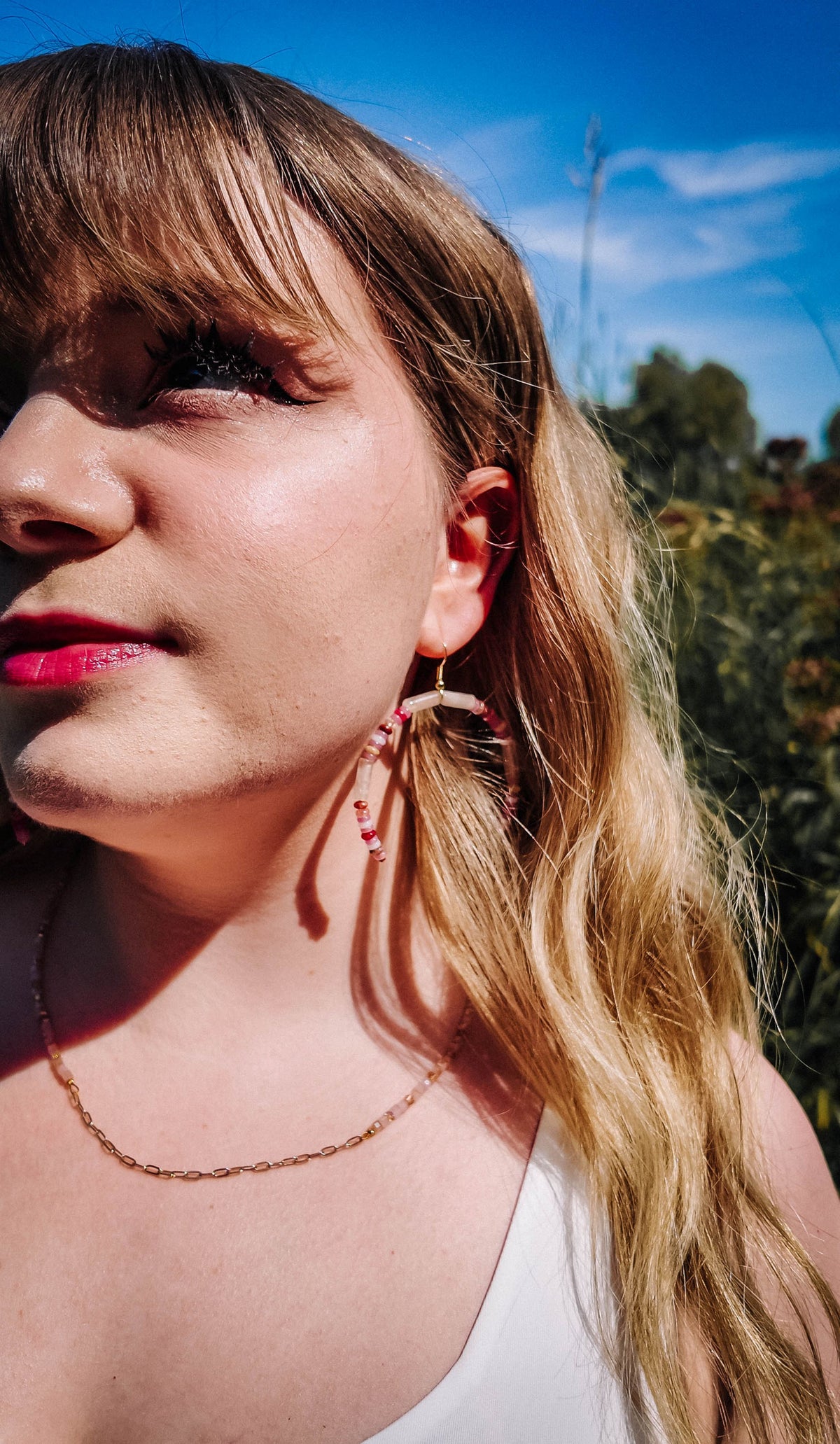Rose Gemstone Earrings