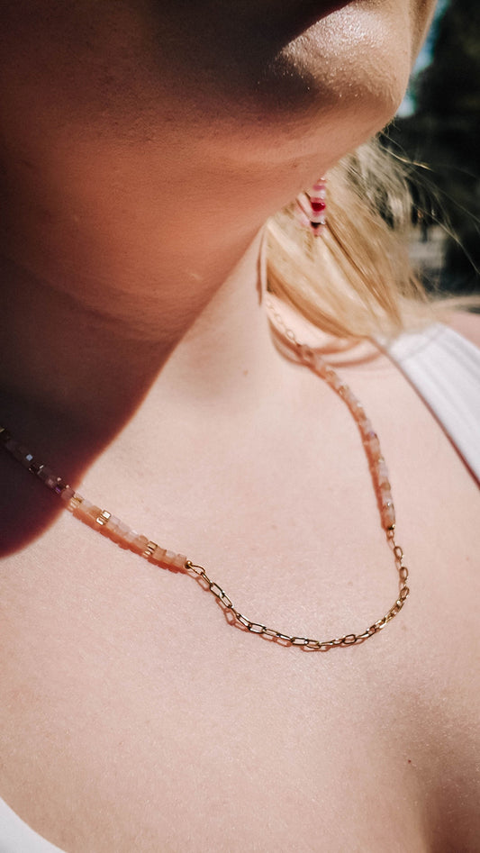 Rose Gold Paperclip Chain Necklace